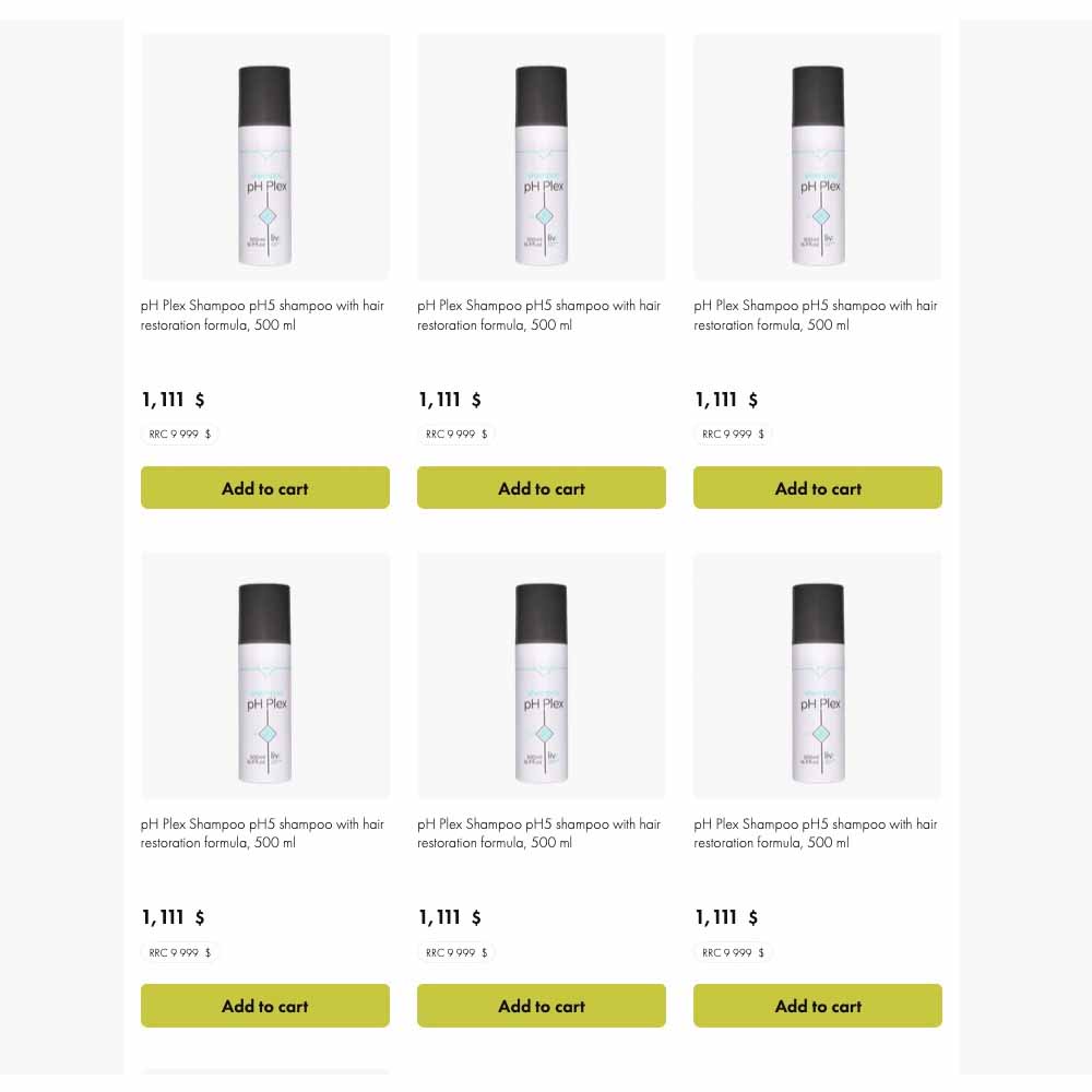 Catalog page and intelligent filtering